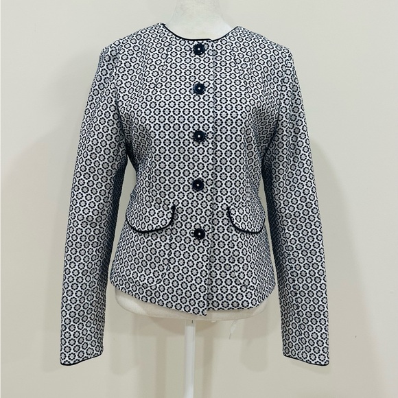 Brooks Brothers Floral Jacquard Cropped Jacket Size‎ 8 - Picture 4 of 15